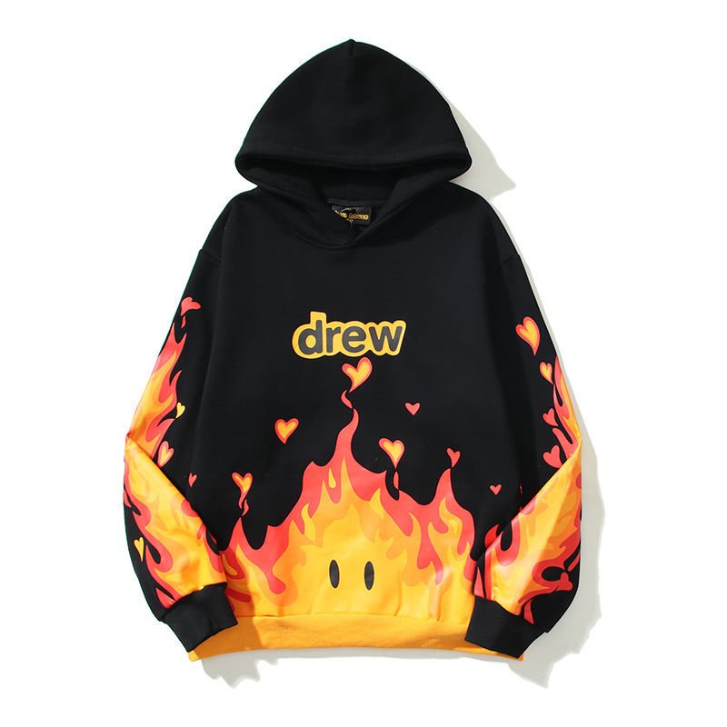 Drew-House-Fire-Hoodie-Black