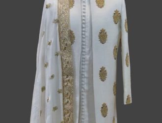 White-Sherwani-with-Golden-Embellishments-and-Shawl-450x660 (6)