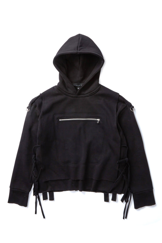 Arched Collage Hoodie Black