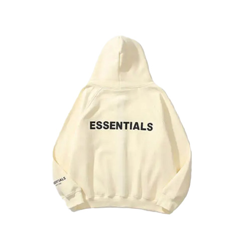 Beige Fog Zip Up Essentials Hoodies