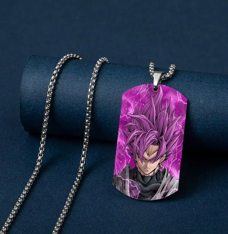 Dragon Ball super Saiyan Rose Goku Necklace size chart