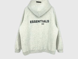 Essentials-Fleeces-Thick-Light-Gray-Hoodie