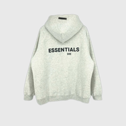 Essentials-Fleeces-Thick-Light-Gray-Hoodie