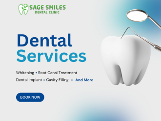 White and Blue Gradient Modern Professional Service Dental Instagram Post