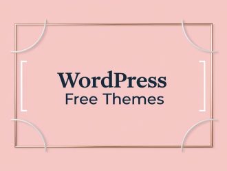 create a banner for this _wordpress free themes_ with plane babypink background with frame acttractive  (3)