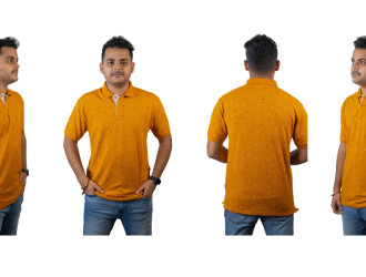 mustard yellow polo t-shirt