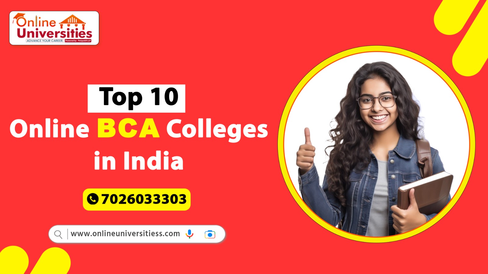 top 10 online bca college in india