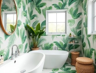 tropical tiles for bathroom