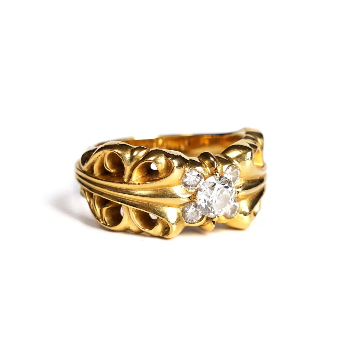 22K-Gold-Double-Floral-Ring-With-5-Diamonds-1-1536x1536