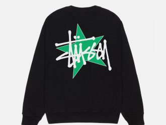 STÜSSY STAR CREW PIGMENT DYED- Black